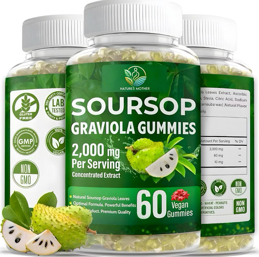 SOURSOP GRAVIOLA LEAF GUMMIES - IMMUNE  SYSTEM POWERHOUSE